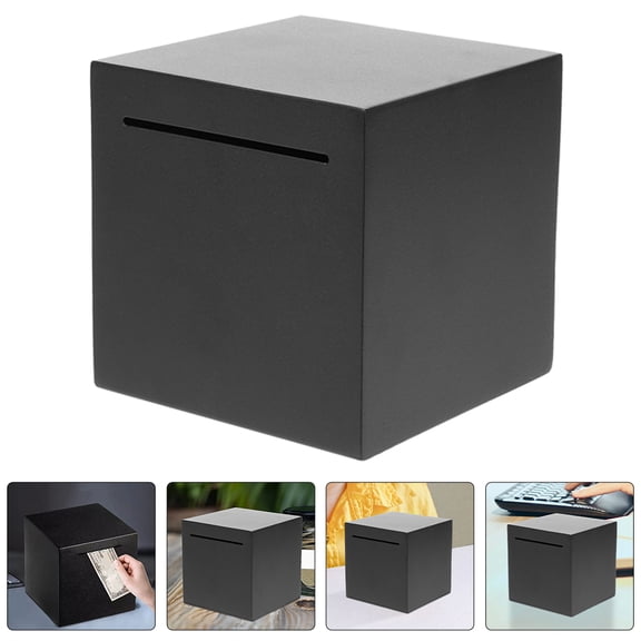 TEHAUX Unbreakable Savings Piggy Bank 20.00X20.00X20.00CM Black