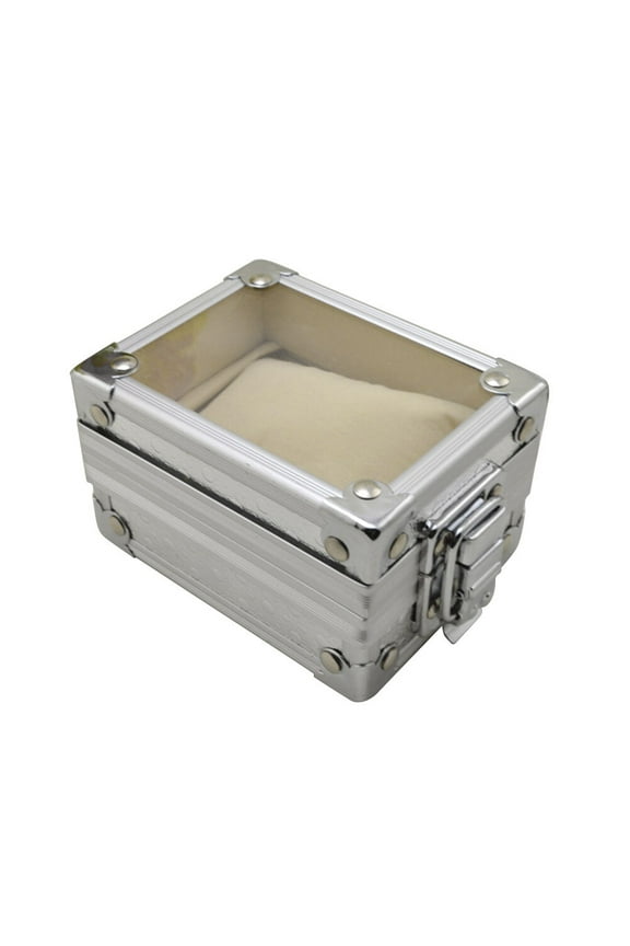 Metal Watch Box Organizer 1 Set Simple Design Jewelry Storage Case for Dressing Table