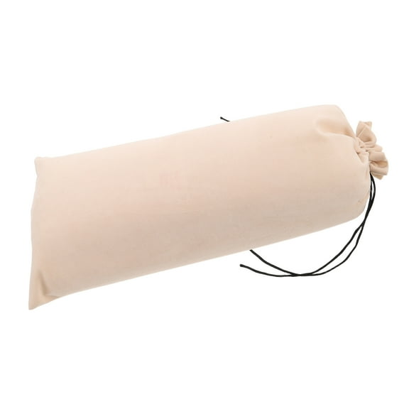 TEHAUX Lightweight Beige Velvet Bugle Case for Home Storage and Transport
