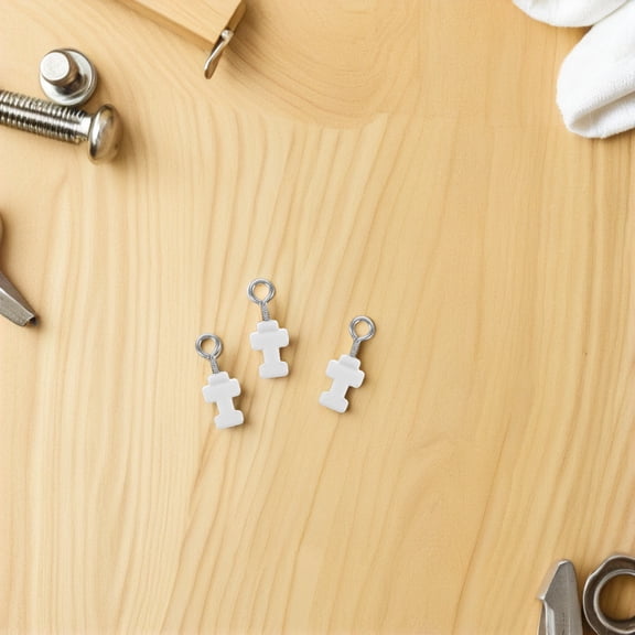 TEHAUX 120PCS Beige Plastic Curtain Track Stops for Drapery Rails, Versatile Use in Home, Office, Hotel Window Treatments