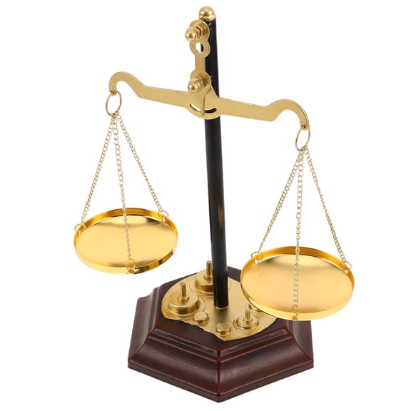 TEHAUX Vintage Metal Balance Scale Decor, Retro Justice Symbol Decoration for Home, Office, or , 1 Pack