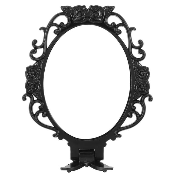TEHAUX Vintage Handheld Mirror for Flower Design Safe Material Travel