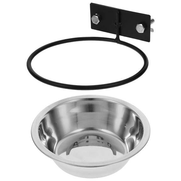 TEHAUX Space Saving Stainless Steel Wall Mounted Elevated Dog Bowl for Comfortable Feeding