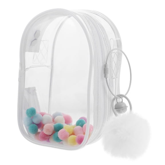 TEHAUX White Clear Display Bag for Dolls Portable Storage Case with High Transparency and Stylish Design