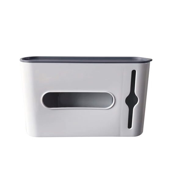 TEHAUX Wall Mounted Storage Box White PP 1Pack 9.2x5.7in Home Use