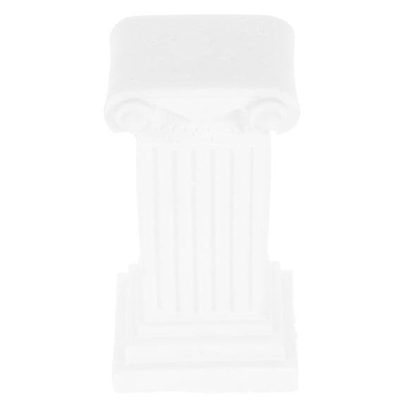 TEHAUX White Plaster Roman Style Column Sculpture Decorative Stand for Home Table Decor