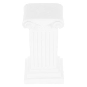 TEHAUX White Plaster Roman Style Column Sculpture Decorative Stand for Home Table Decor