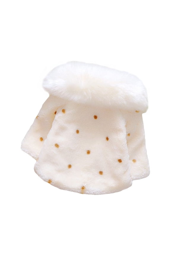 Toddler Girl White Cotton Cape Coat Jacket Lightweight Outerwear for Kids 1 Pack Comfortable