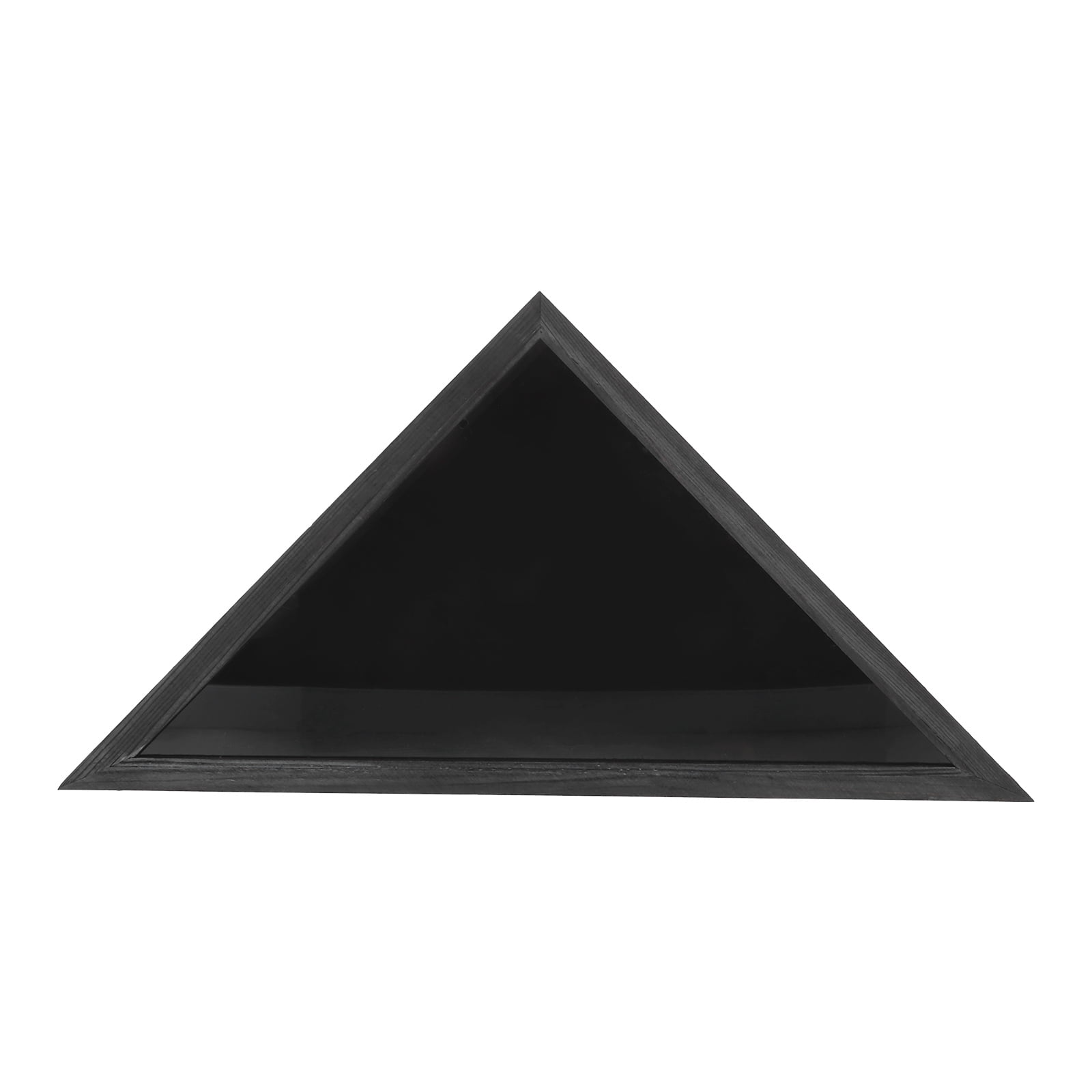 Triangle Flag Frame TEHAUX Wood Flag Container 1Piece Triangle Frame for Living Room Wall ...