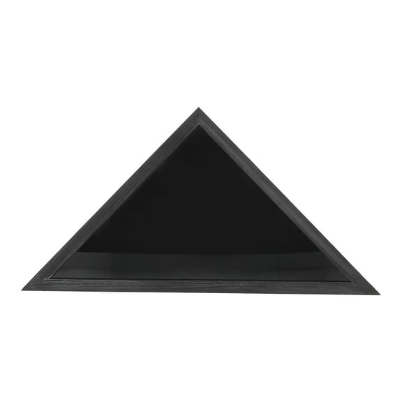TEHAUX Wood Flag Container 1Piece Triangle Frame for Living Room Wall Decor Display