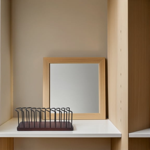 TEHAUX Baseball Cap Holder Wooden and Iron 1Set Rustic Finish for Home Bedroom Closet