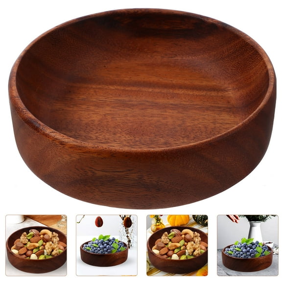 TEHAUX Wooden Plate Fruit Plate Bread Storage Irregular Plate Wooden Serving Plate