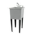thumbnail image 1 of TEHILA Space Saver 16 Gallon Grey Utility Sink with Stainless Finish Pull-Out Faucet, 1 of 9