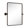 TEHOME 20 x 24'' Oil Rubbed Bronze Pivot Bathroom Mirror Tilt Vanity ...