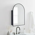 thumbnail image 1 of TEHOME Black Arched Medicine Cabinet, 20x30 inches, Recessed/Surface Mount, 1 of 10