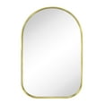 thumbnail image 1 of TEHOME Contemporary Gold Bathroom Mirror, 20x30 inches, Metal Framed Rounded Rectangle, 1 of 5
