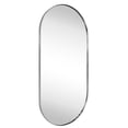 thumbnail image 1 of TEHOME 20x40" Brushed Nickel Metal Framed Oval Capsule Bathroom Mirror, 1 of 8