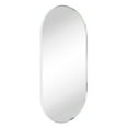 thumbnail image 1 of TEHOME 20x40" Chrome Metal Framed Oval Capsule Bathroom Mirror, 1 of 7
