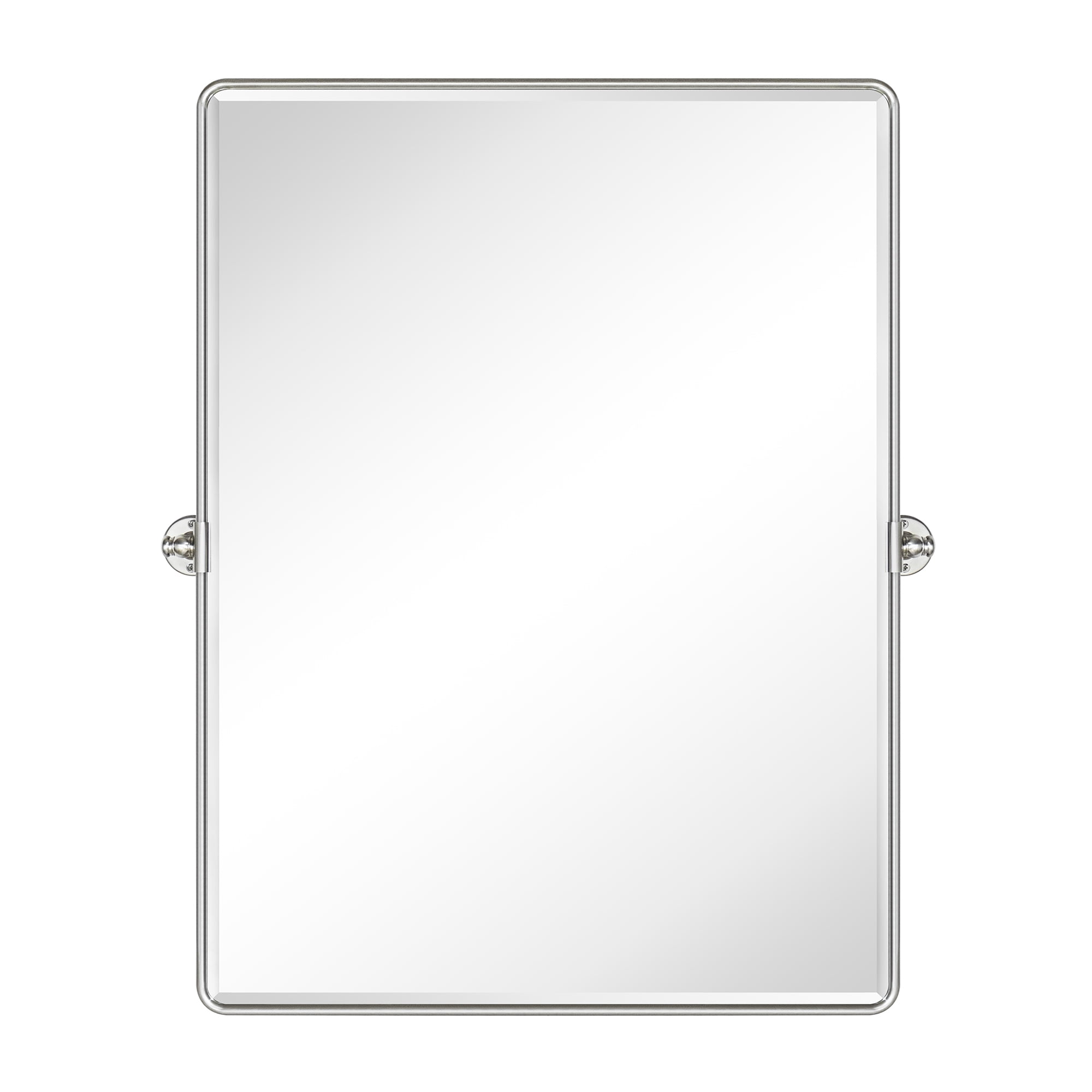 TEHOME 30 x 40'' Brushed Nickel Pivot Bathroom Mirror Tilt Vanity