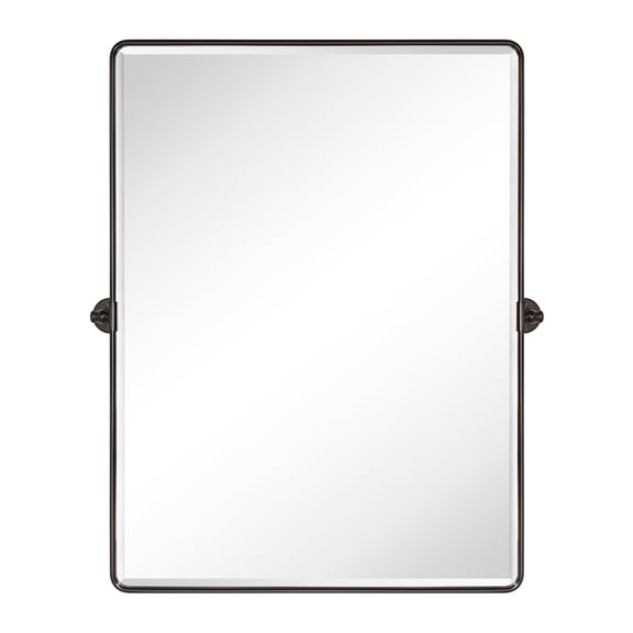 TEHOME Oil Rubbed Bronze Bathroom Mirror, 30x40 inches, Pivot Rectangle, Tilting