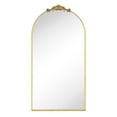 thumbnail image 1 of TEHOME 30x60'' Gold Arched Ornate Wall Mirror for Mantel Traditional Baroque Inspired Bathroom Vanity Rectangular Mirror, 1 of 6