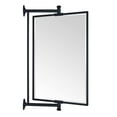 thumbnail image 1 of TEHOME Black Beveled Rectangle Pivot-N-View Bathroom Vanity Mirror 14x22", 1 of 6
