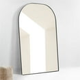thumbnail image 1 of TEHOME Black Metal Arched Floor Mirror for Entryway, Bathroom, Mantel or Dresser, Arch Matt Black Long Mirror for Bathroom or Living Room, 48x72'', 1 of 8