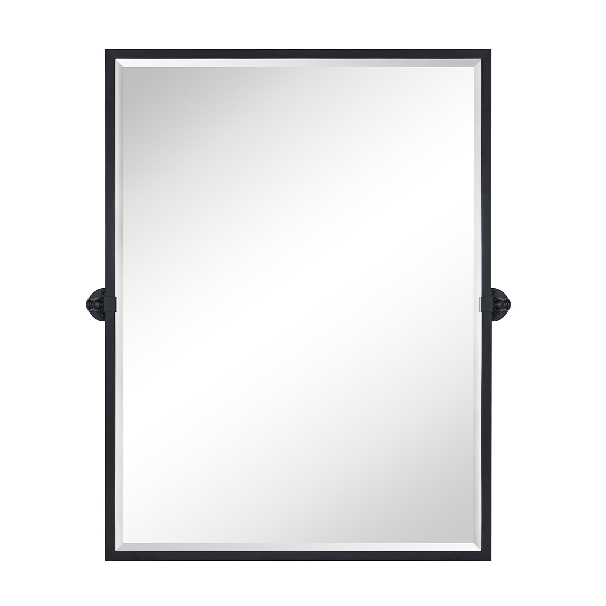 TEHOME Black Metal Framed Pivot Rectangle Bathroom Mirror 30x40