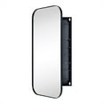 thumbnail image 1 of TEHOME Black Rectangle Long Recessed and Surface Mount Stainless Steel Metal Framed Rounded Rectangular Bathroom Cabinet with Mirror 20x40'', 1 of 8