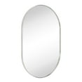 thumbnail image 1 of TEHOME Brushed Nickel Oval Bathroom Mirror, 24x36 Inches, Capsule Pill Shaped, 1 of 6