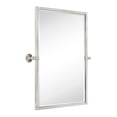 thumbnail image 1 of TEHOME Brushed Nickel Metal Framed Pivot Rectangle Bathroom Mirror 20x30", 1 of 7