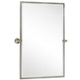 thumbnail image 1 of TEHOME Brushed Nickel Metal Framed Pivot Rectangle Bathroom Mirror 24x36", 1 of 7