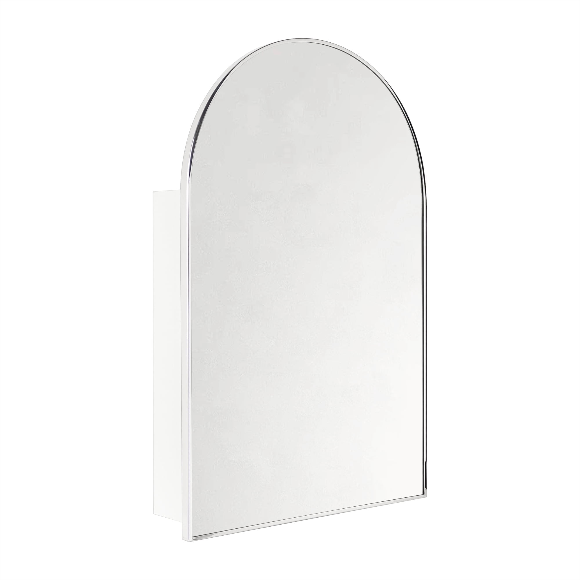 TEHOME Polished Nickel Arched Medicine Cabinet, 24x36 inches, Recessed ...