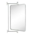 thumbnail image 1 of TEHOME Chrome Rounded Rectangle Pivot-N-View Bathroom Vanity Mirror 14x22", 1 of 5