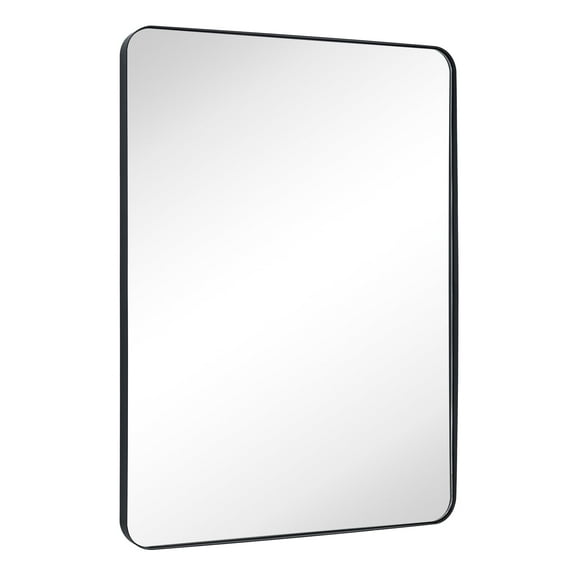TEHOME Kengston Comtemporary Black Metal Framed Rectangle Bathroom Vanity Mirror 30x40''