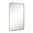 thumbnail image 1 of TEHOME Kengston Comtemporary Gold Metal Framed Rectangle Bathroom Vanity Mirror 20x30'', 1 of 8