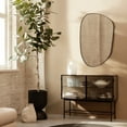 thumbnail image 1 of TEHOME Bertlinde Contemporary and Farmhouse 26 x 36" Black Metal Framed Asymmetrical Mirror Irregular Mirror, 1 of 7