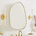 thumbnail image 1 of TEHOME Bertlinde Contemporary and Farmhouse 26x36'' Gold Metal Framed Asymmetrical Mirror Irregular Mirror, 1 of 8