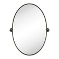 thumbnail image 1 of TEHOME Farmhouse Oval Oil Rubbed Bronze Metal Pivot Bathroom Vanity Mirror Tilting Vanity Mirrors 20x30", 1 of 6