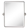 thumbnail image 1 of TEHOME Farmhouse Brushed Nickel Bathroom Mirror, 20x24 inches, Pivot Rectangle, Tilting, 1 of 10