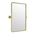 thumbnail image 1 of TEHOME Farmhouse Gold Bathroom Mirror, 20x30 inches, Pivot Rectangle, Tilting Beveled Mirror, 1 of 8