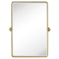 thumbnail image 1 of TEHOME Farmhouse Pivot Rectangle Bathroom Mirror Gold Metal Framed Tilting Beveled Vanity 23x35", 1 of 6