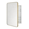 thumbnail image 1 of TEHOME Garnes Recessed or Surface Mount Framed Medicine Cabinet with Adjustable Shelves 24'' x 36'' - Brushed Gold, 1 of 11