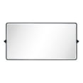 thumbnail image 1 of TEHOME Horizontal Farmhouse Black Metal Framed Rounded Pivot Rectangle Bathroom Mirror 54x28", 1 of 8