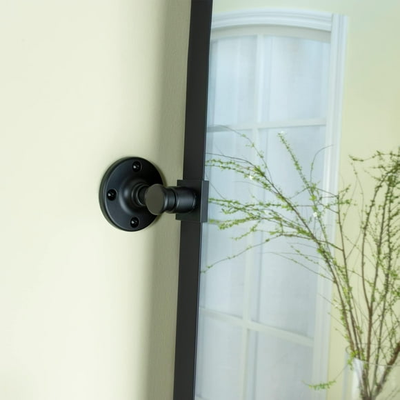 TEHOME Jonathan Rectangle Pivot Tilt Metal Wall Mirror 24'' x 36'' - Black