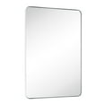 thumbnail image 1 of TEHOME Kengston 30 in. W x 40 in. H Rectangular Stainless Steel Metal Framed Wall Mounted Bathroom Vanity Mirror in Polished Nickel, 1 of 11