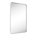 thumbnail image 1 of TEHOME Kengston 30 in. W x 48 in. H Rectangular Stainless Steel Metal Framed Wall Mounted Bathroom Vanity Mirror in Polished Nickel, 1 of 11