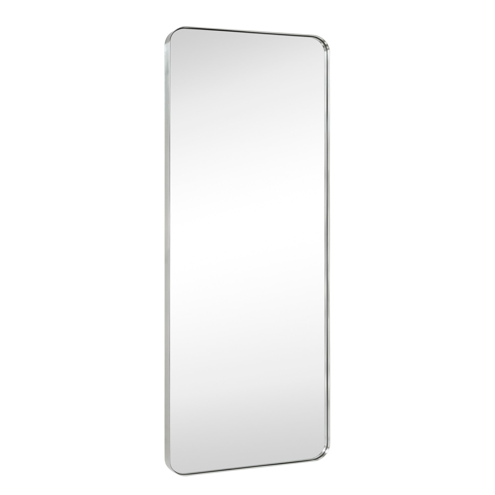 Brushed Nickel Rectangular Bathroom Vanity Mirror 20'' x 55''