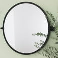 thumbnail image 1 of TEHOME Matt Black Metal Frame Round Tilting Bathroom Mirror 26x3x26'', 1 of 7