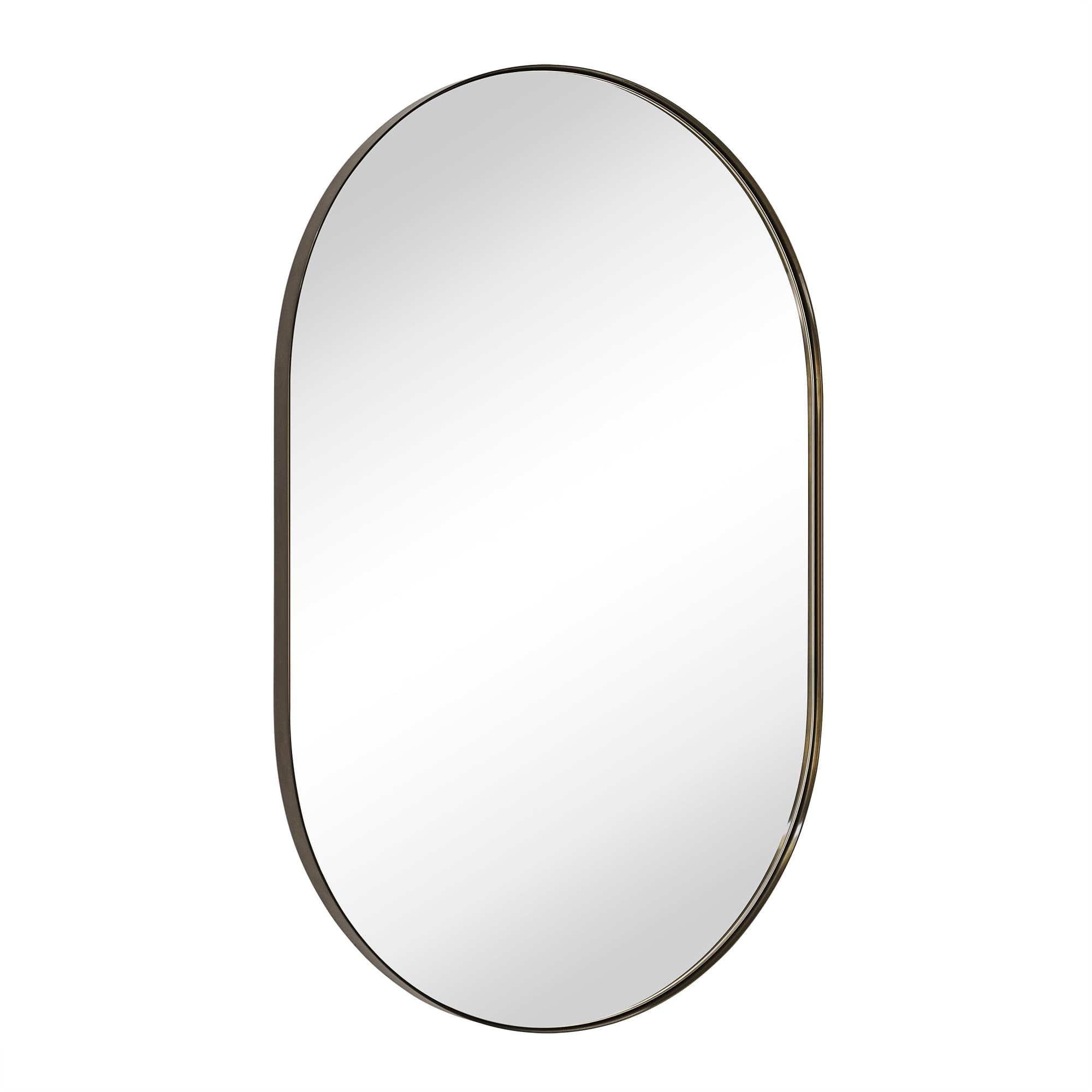 Oba Oil Rubbed Bronze Oval Metal Framed Bathroom Vanity Mirror